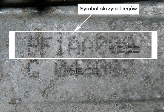 Symbol skrzyni biegów PF1 4