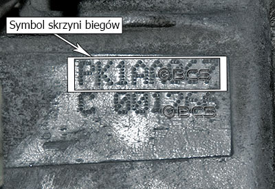 Symbol skrzyni biegów PK1 8