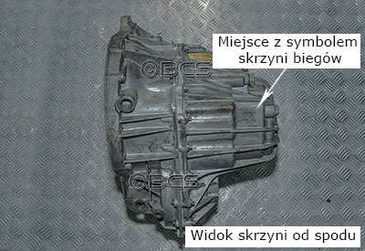 Symbol skrzyni biegów PK5 3