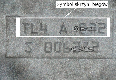 Symbol skrzyni biegów TL4 4