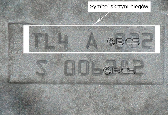 Symbol skrzyni biegów TL4 4