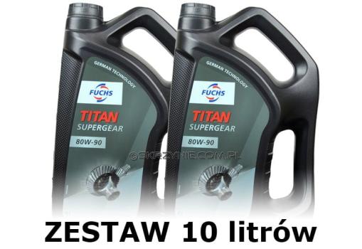 FUCHS TITAN SUPERGEAR 80W90 - olej przekładniowy - 10 litrów zestaw