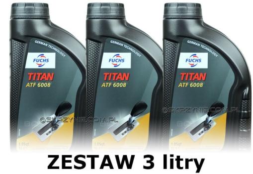 FUCHS TITAN ATF 6008 - olej do automatycznych skrzyń biegów - 3 litry zestaw