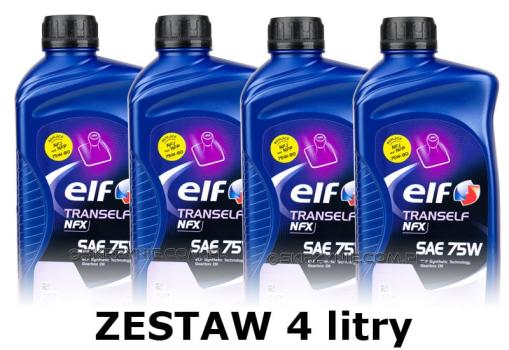 olej przekładniowy elf tranself nfx 75w - 4 litry zestaw