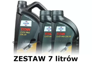 FUCHS TITAN CVTF PRO 236.20 - olej do skrzyń bezstopniowych CVT - 7 litrów zestaw